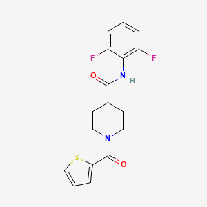 molecular formula C17H16F2N2O2S B3563139 N-(2,6-difluorophenyl)-1-(2-thienylcarbonyl)-4-piperidinecarboxamide 