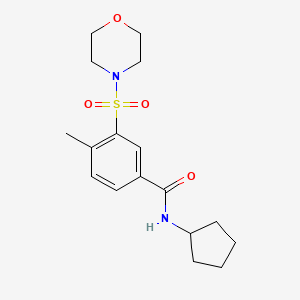 N-cyclopentyl-4-methyl-3-(4-morpholinylsulfonyl)benzamide