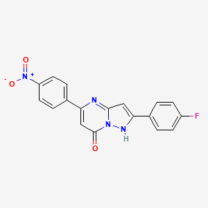 2-(4-fluorophenyl)-5-(4-nitrophenyl)pyrazolo[1,5-a]pyrimidin-7-ol