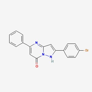 molecular formula C18H12BrN3O B3563176 2-(4-bromophenyl)-5-phenylpyrazolo[1,5-a]pyrimidin-7-ol 