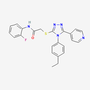 2-{[4-(4-ethylphenyl)-5-(4-pyridinyl)-4H-1,2,4-triazol-3-yl]thio}-N-(2-fluorophenyl)acetamide