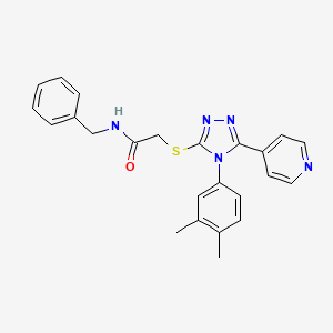 N-benzyl-2-{[4-(3,4-dimethylphenyl)-5-(4-pyridinyl)-4H-1,2,4-triazol-3-yl]thio}acetamide