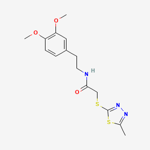 molecular formula C15H19N3O3S2 B3563198 N-[2-(3,4-dimethoxyphenyl)ethyl]-2-[(5-methyl-1,3,4-thiadiazol-2-yl)thio]acetamide 