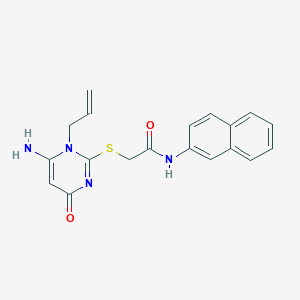 2-[(1-ALLYL-6-AMINO-4-OXO-1,4-DIHYDRO-2-PYRIMIDINYL)SULFANYL]-N~1~-(2-NAPHTHYL)ACETAMIDE