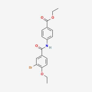 molecular formula C18H18BrNO4 B3563252 ethyl 4-[(3-bromo-4-ethoxybenzoyl)amino]benzoate 