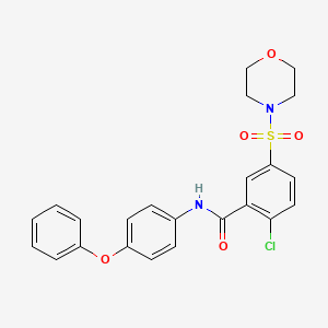 2-chloro-5-(4-morpholinylsulfonyl)-N-(4-phenoxyphenyl)benzamide