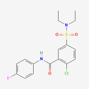 2-chloro-5-[(diethylamino)sulfonyl]-N-(4-iodophenyl)benzamide