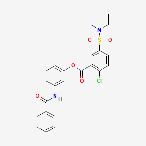 (3-Benzamidophenyl) 2-chloro-5-(diethylsulfamoyl)benzoate