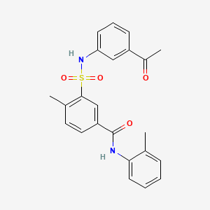 3-[(3-ACETYLANILINO)SULFONYL]-4-METHYL-N~1~-(2-METHYLPHENYL)BENZAMIDE