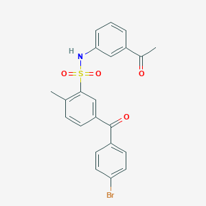 N-(3-Acetylphenyl)-5-(4-bromobenzoyl)-2-methylbenzene-1-sulfonamide