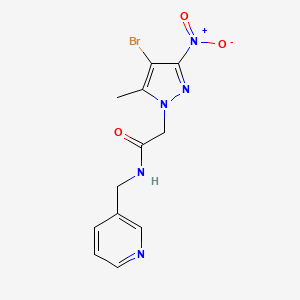 2-(4-bromo-5-methyl-3-nitro-1H-pyrazol-1-yl)-N-(3-pyridinylmethyl)acetamide