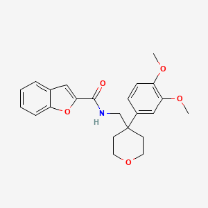 N-{[4-(3,4-dimethoxyphenyl)tetrahydro-2H-pyran-4-yl]methyl}-1-benzofuran-2-carboxamide