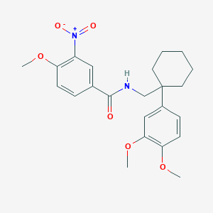 N-{[1-(3,4-dimethoxyphenyl)cyclohexyl]methyl}-4-methoxy-3-nitrobenzamide