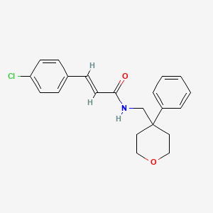 3-(4-chlorophenyl)-N-[(4-phenyltetrahydro-2H-pyran-4-yl)methyl]acrylamide