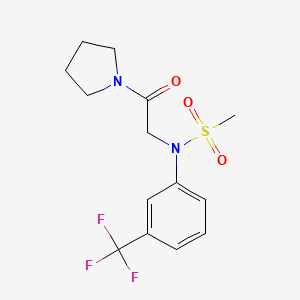 N-[2-oxo-2-(1-pyrrolidinyl)ethyl]-N-[3-(trifluoromethyl)phenyl]methanesulfonamide