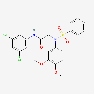 N~1~-(3,5-dichlorophenyl)-N~2~-(3,4-dimethoxyphenyl)-N~2~-(phenylsulfonyl)glycinamide