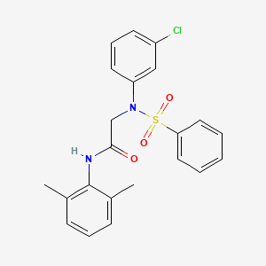 N~2~-(3-chlorophenyl)-N~1~-(2,6-dimethylphenyl)-N~2~-(phenylsulfonyl)glycinamide