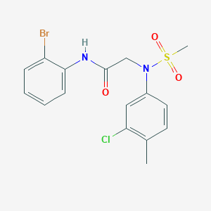 N~1~-(2-bromophenyl)-N~2~-(3-chloro-4-methylphenyl)-N~2~-(methylsulfonyl)glycinamide