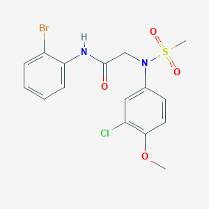 N~1~-(2-bromophenyl)-N~2~-(3-chloro-4-methoxyphenyl)-N~2~-(methylsulfonyl)glycinamide