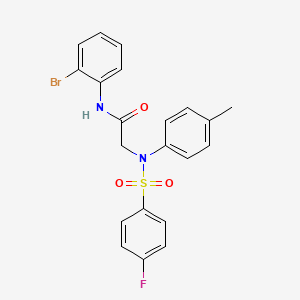 N~1~-(2-bromophenyl)-N~2~-[(4-fluorophenyl)sulfonyl]-N~2~-(4-methylphenyl)glycinamide