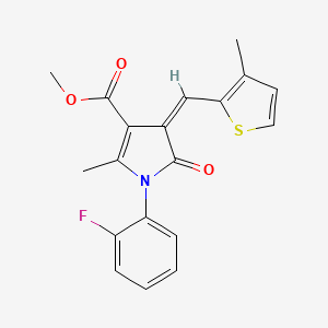 methyl 1-(2-fluorophenyl)-2-methyl-4-[(3-methyl-2-thienyl)methylene]-5-oxo-4,5-dihydro-1H-pyrrole-3-carboxylate