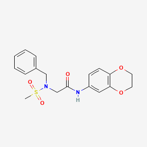 N~2~-benzyl-N~1~-(2,3-dihydro-1,4-benzodioxin-6-yl)-N~2~-(methylsulfonyl)glycinamide