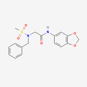 N~1~-1,3-benzodioxol-5-yl-N~2~-benzyl-N~2~-(methylsulfonyl)glycinamide