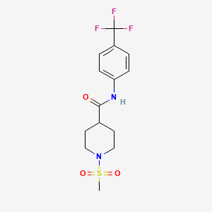 1-(methylsulfonyl)-N-[4-(trifluoromethyl)phenyl]-4-piperidinecarboxamide