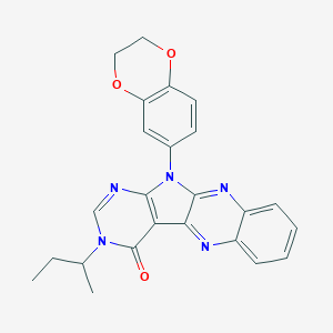 3-sec-butyl-11-(2,3-dihydro-1,4-benzodioxin-6-yl)-3,11-dihydro-4H-pyrimido[5',4':4,5]pyrrolo[2,3-b]quinoxalin-4-one
