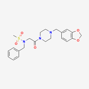 N-[2-(4-Benzo[1,3]dioxol-5-ylmethyl-piperazin-1-yl)-2-oxo-ethyl]-N-benzyl-methanesulfonamide