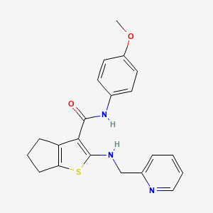 N-(4-METHOXYPHENYL)-2-{[(PYRIDIN-2-YL)METHYL]AMINO}-4H,5H,6H-CYCLOPENTA[B]THIOPHENE-3-CARBOXAMIDE