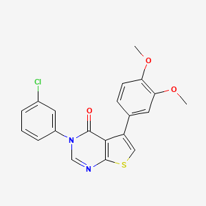 3-(3-chlorophenyl)-5-(3,4-dimethoxyphenyl)thieno[2,3-d]pyrimidin-4(3H)-one