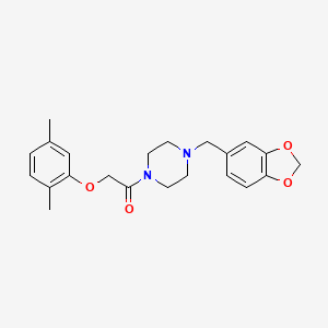 1-(1,3-benzodioxol-5-ylmethyl)-4-[(2,5-dimethylphenoxy)acetyl]piperazine