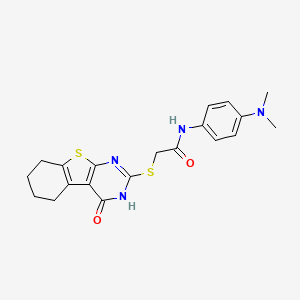 N-[4-(dimethylamino)phenyl]-2-[(4-hydroxy-5,6,7,8-tetrahydro[1]benzothieno[2,3-d]pyrimidin-2-yl)thio]acetamide