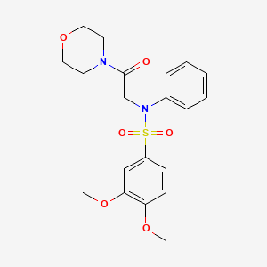 3,4-Dimethoxy-N-(2-morpholin-4-yl-2-oxo-ethyl)-N-phenyl-benzenesulfonamide