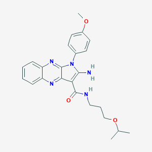 molecular formula C24H27N5O3 B356361 2-amino-N-(3-isopropoxypropyl)-1-(4-methoxyphenyl)-1H-pyrrolo[2,3-b]quinoxaline-3-carboxamide CAS No. 847184-47-8