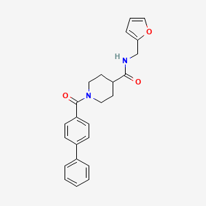 1-(4-biphenylylcarbonyl)-N-(2-furylmethyl)-4-piperidinecarboxamide