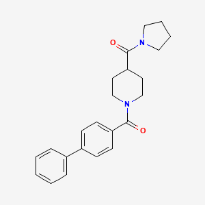 molecular formula C23H26N2O2 B3563616 1-(4-biphenylylcarbonyl)-4-(1-pyrrolidinylcarbonyl)piperidine 