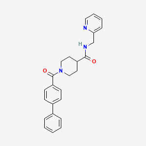 1-(4-biphenylylcarbonyl)-N-(2-pyridinylmethyl)-4-piperidinecarboxamide