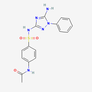 N-{4-[(5-amino-1-phenyl-1H-1,2,4-triazol-3-yl)sulfamoyl]phenyl}acetamide