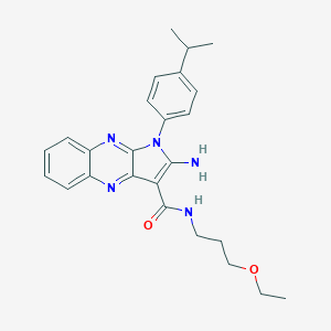 molecular formula C25H29N5O2 B356363 2-amino-N-(3-ethoxypropyl)-1-(4-isopropylphenyl)-1H-pyrrolo[2,3-b]quinoxaline-3-carboxamide CAS No. 578000-37-0