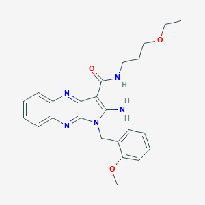 molecular formula C24H27N5O3 B356365 2-amino-N-(3-ethoxypropyl)-1-(2-methoxybenzyl)-1H-pyrrolo[2,3-b]quinoxaline-3-carboxamide CAS No. 578759-99-6