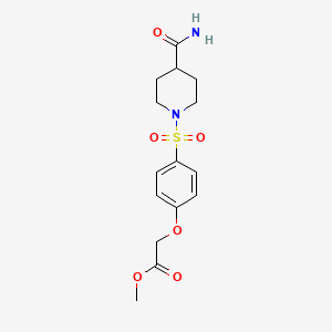 methyl (4-{[4-(aminocarbonyl)-1-piperidinyl]sulfonyl}phenoxy)acetate