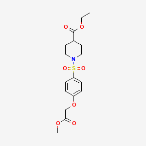 molecular formula C17H23NO7S B3563652 ethyl 1-{[4-(2-methoxy-2-oxoethoxy)phenyl]sulfonyl}-4-piperidinecarboxylate 