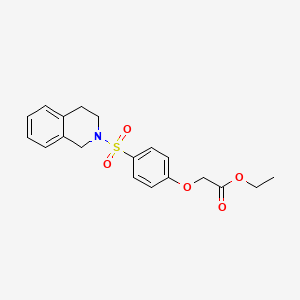 molecular formula C19H21NO5S B3563667 ethyl [4-(3,4-dihydro-2(1H)-isoquinolinylsulfonyl)phenoxy]acetate 