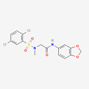 N~1~-1,3-benzodioxol-5-yl-N~2~-[(2,5-dichlorophenyl)sulfonyl]-N~2~-methylglycinamide