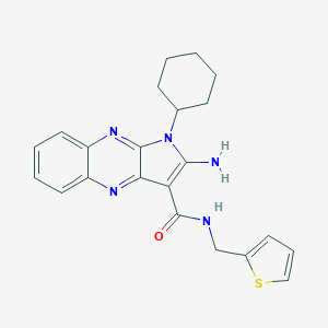 molecular formula C22H23N5OS B356369 2-amino-1-cyclohexyl-N-(2-thienylmethyl)-1H-pyrrolo[2,3-b]quinoxaline-3-carboxamide CAS No. 840486-04-6