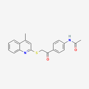 N-(4-{2-[(4-methyl-2-quinolinyl)thio]acetyl}phenyl)acetamide