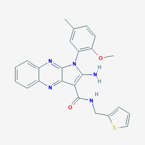 molecular formula C24H21N5O2S B356370 2-amino-1-(2-methoxy-5-methylphenyl)-N-(2-thienylmethyl)-1H-pyrrolo[2,3-b]quinoxaline-3-carboxamide CAS No. 840485-56-5