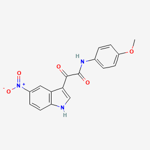 molecular formula C17H13N3O5 B3563701 N-(4-methoxyphenyl)-2-(5-nitro-1H-indol-3-yl)-2-oxoacetamide 